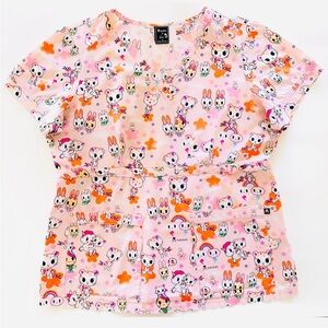 Koi. Medical scrub top. Tokidoki